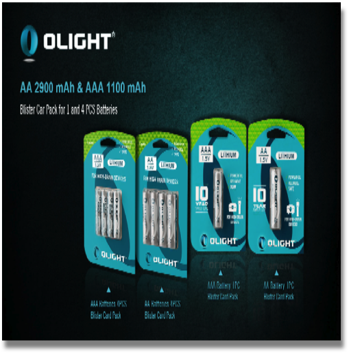 OLIGHT AA 2900 mAh & AAA 1100 mAh